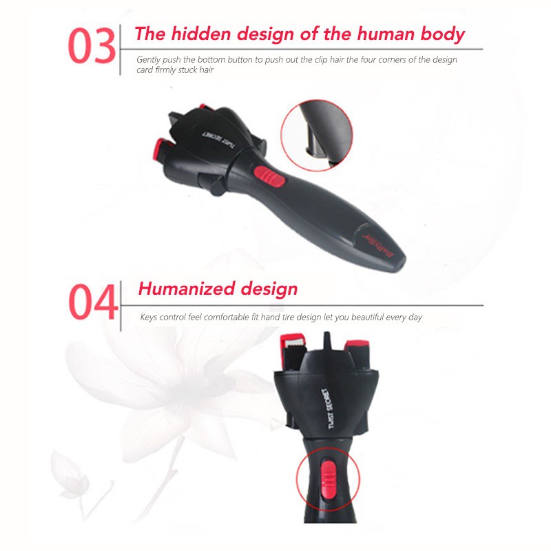 Ready StockTự động thắt bím tóc Tạo kiểu tóc nhanh Knotter Máy bện điện thông minh Twist Braided Curling Tool DIY