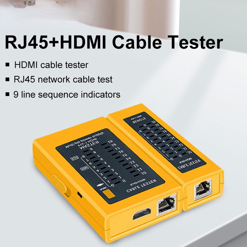 Dụng Cụ Kiểm Tra Dây Cáp Mạng RJ45 RJ11 HDMI Đa Năng Cho RJ45 RJ11 HDMI