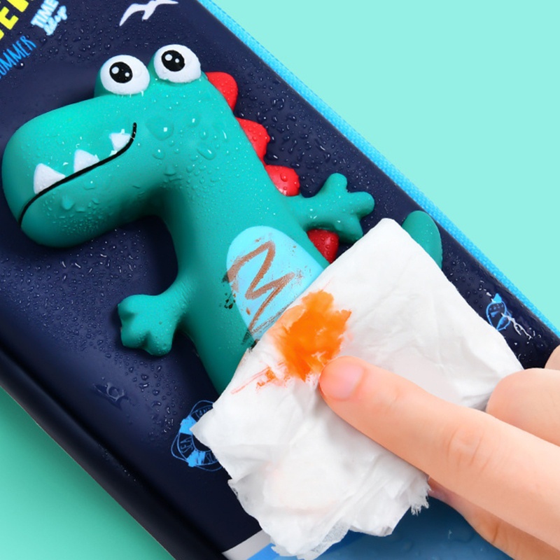 Túi Đựng Bút In Nổi Họa Tiết Động Vật Hoạt Hình 3D Dễ Thương Cho Học Sinh