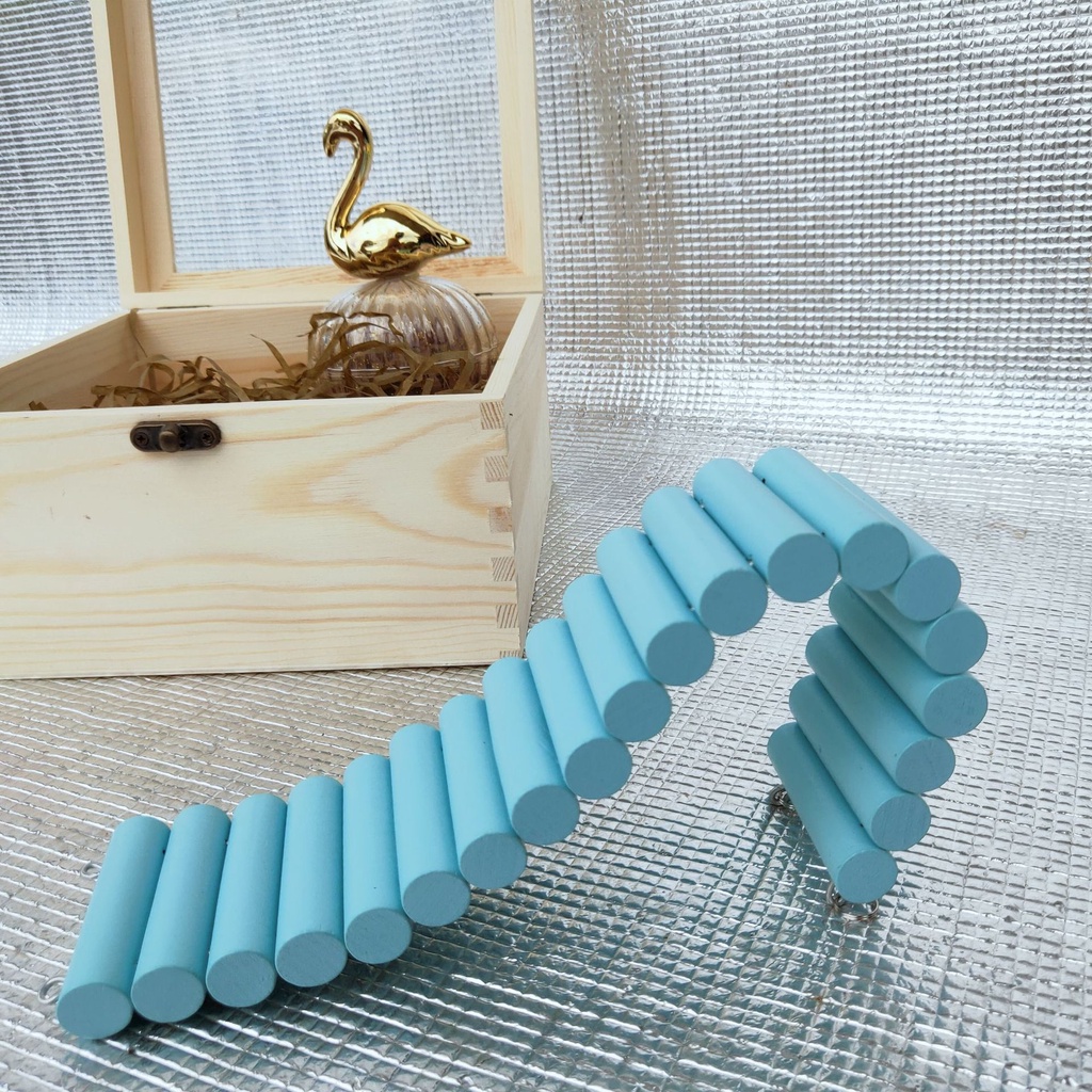 Thang gỗ uốn nhiều màu trang trí chuồng hamster