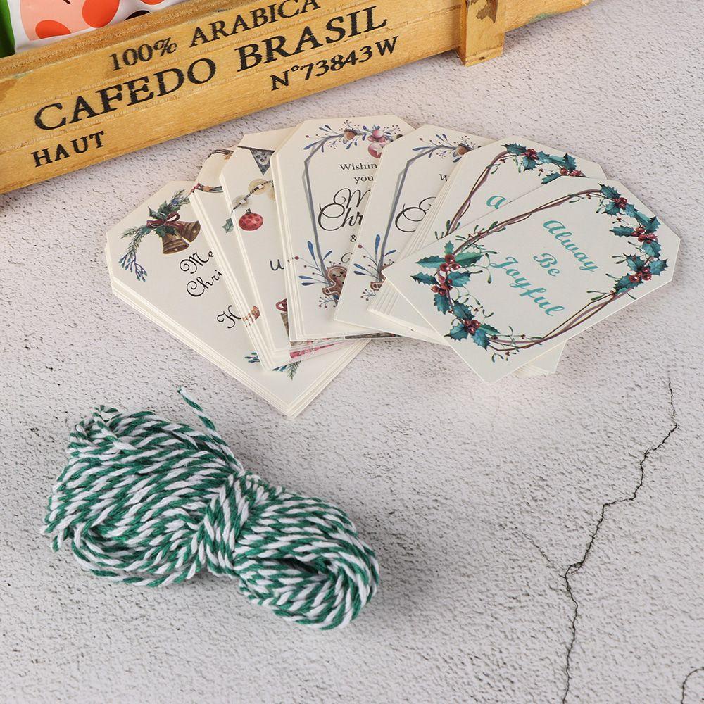 Set 50 Thẻ Giấy Kraft Trang Trí Quà Giáng Sinh