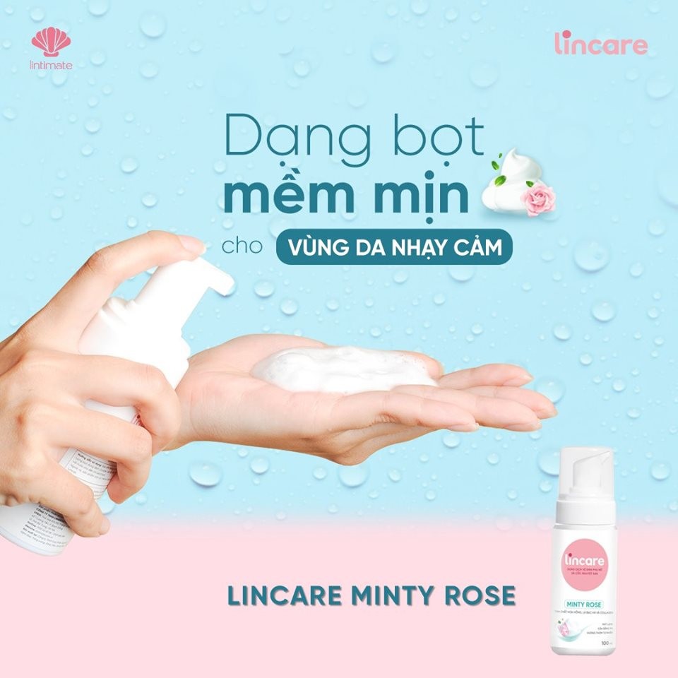 Bọt vệ sinh hàng ngày Lincare Minty Rose