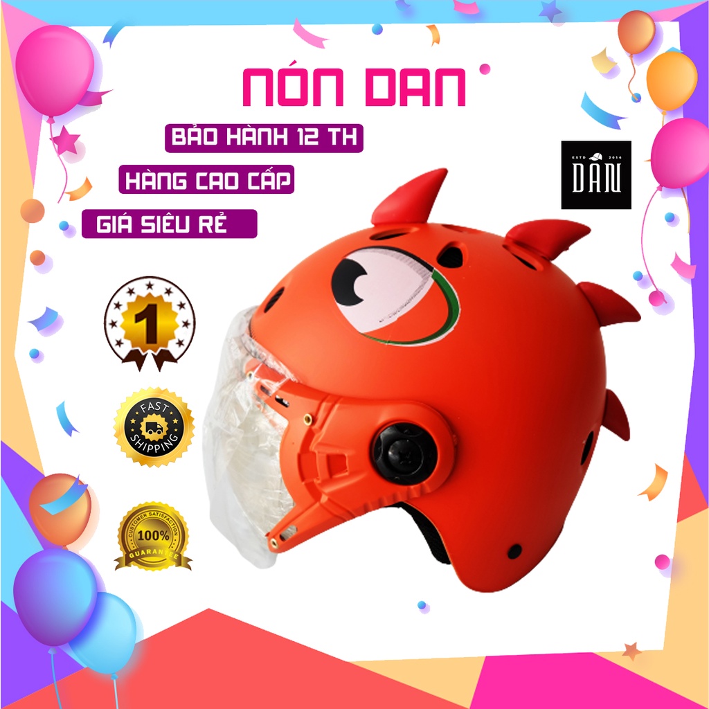 NÓN BẢO HIỂM KHỦNG LONG TRẺ EM,CHO BÉ 2-9 TUỔI,CÓ KÍNH,4 MÀU SẮC-ĐẶT CHUẨN CR