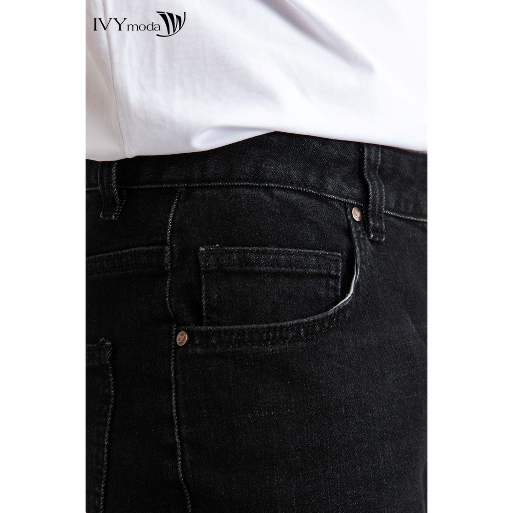 Quần jeans nam đen Slim fit IVY moda MS 25E2608 | BigBuy360 - bigbuy360.vn