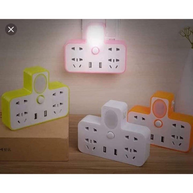 Ổ CẮM ĐIỆN KÈM ĐÈN NGỦ CÓ CỔNG USB 2IN1 TIỆN LỢI
