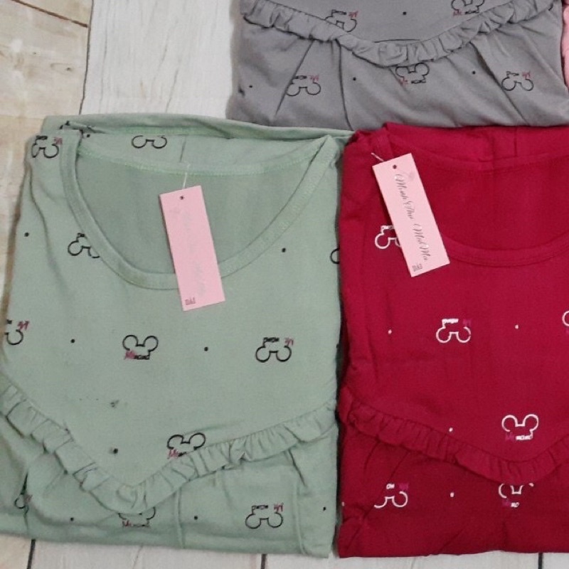 Bộ đồ bà bầu và sau sinh dài tay thu đông Cotton có kéo khoá cho con bú đẹp giá rẻ BD018