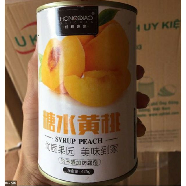 [Mã 267FMCGSALE giảm 8% đơn 500K] [Hộp 425g] Đào ngâm đóng hộp HONGQIAO | BigBuy360 - bigbuy360.vn