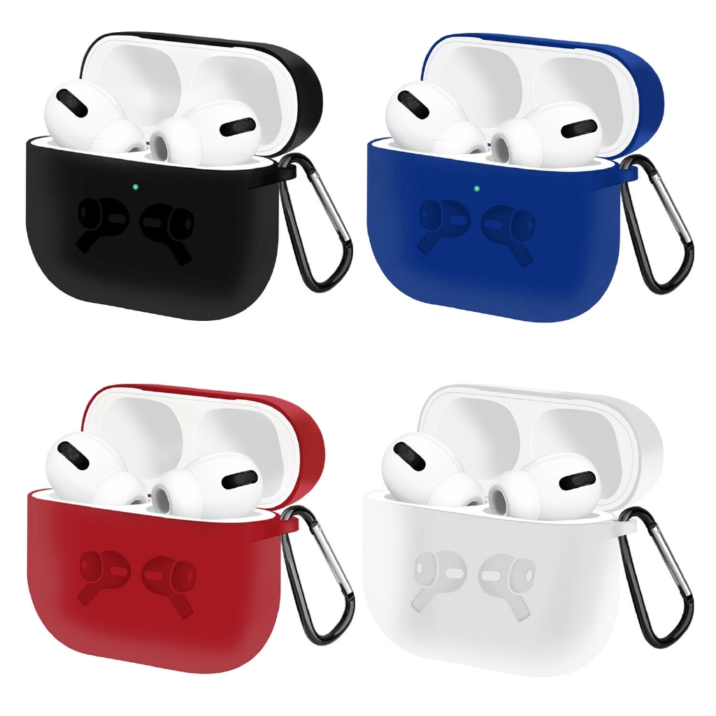 Vỏ silicone màu trơn đơn giản dễ thương bọc bảo vệ hộp sạc tai nghe