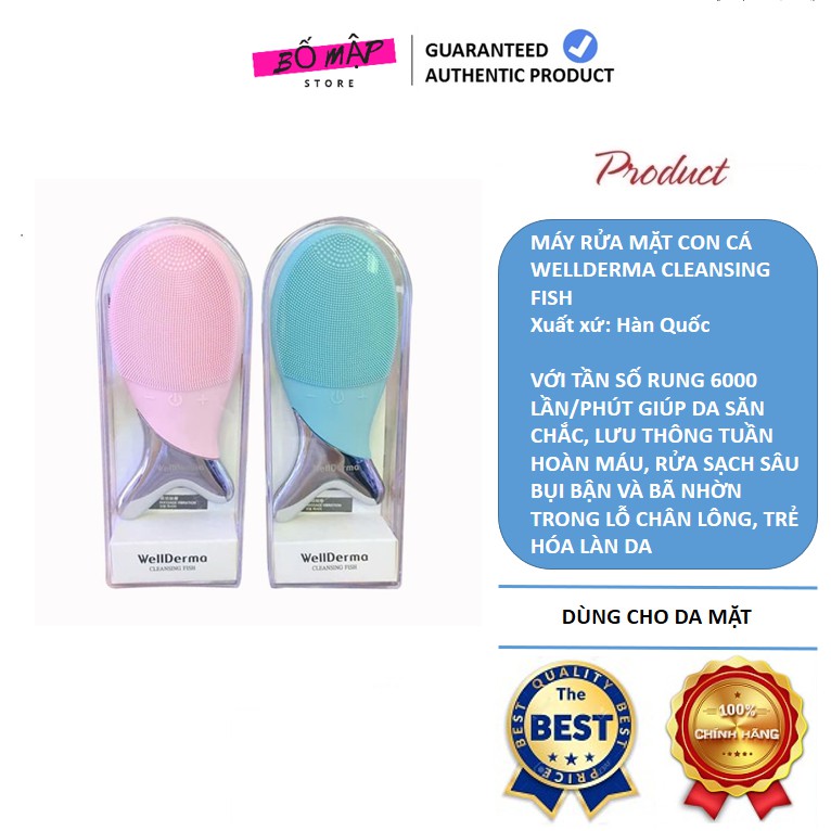 [SALE] [CAM KẾT 100% CHÍNH HÃNG] Máy Rửa Mặt Con Cá WELLDERMA CLEANSING FISH Hàn Quốc - sạch sâu lỗ chân lông | BigBuy360 - bigbuy360.vn