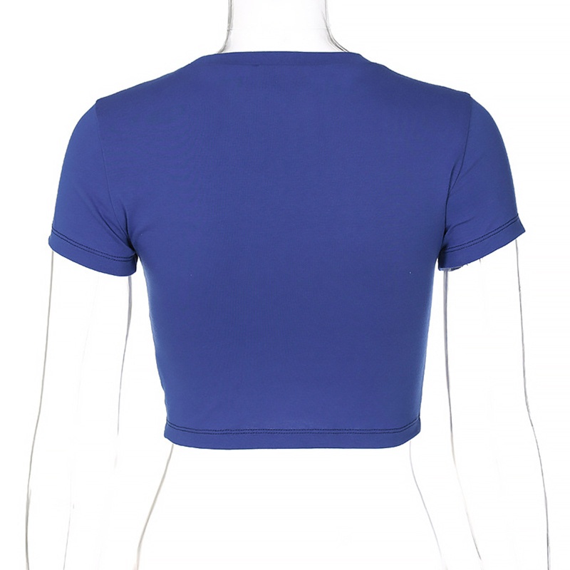 Áo Thun Lửng Ngắn Tay In Họa Tiết Thời Trang Dành Cho Nữ