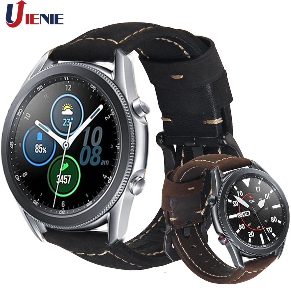 Dây da đeo đồng hồ dành cho Samsung Galaxy Watch 3 41mm 45mm
