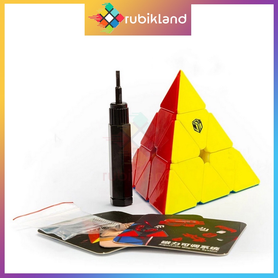 Rubik Tam Giác QiYi X-Man Bell V2 M Pyraminx XMD V2 M Rubic Pyraminx Stickerless Nam Châm Đồ Chơi Trí Tuệ Trẻ Em