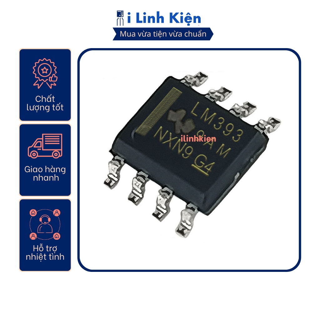 LM393 LM393DR LM393P Ic khuyếch đại thuật toán.