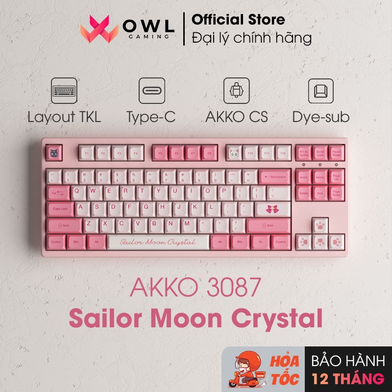 Bàn phím cơ AKKO 3087 Sailor Moon Crystal (AKKO CS Sakura switch)