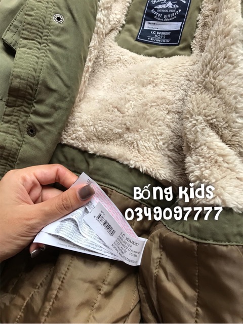 Áo Parka Bé Trai 4 Túi Hộp Rêu LC Waikiki