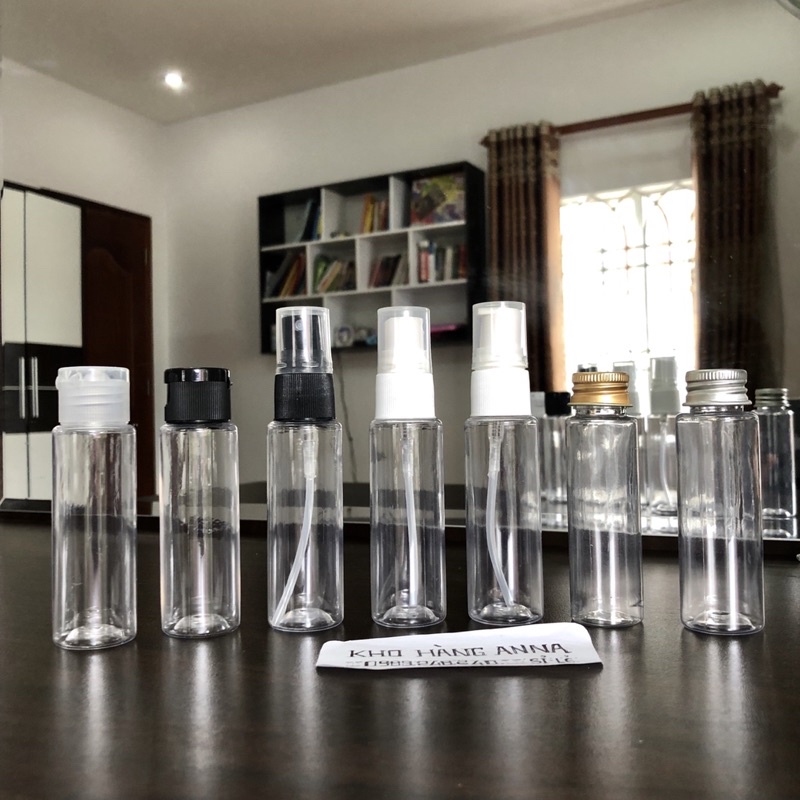 Lọ 30ML CHAI NHỰA NHỎ CHIẾT MĨ PHẨM trong / Nâu / trắng / xanh - Bình nhựa nhỏ xịt sương, xịt giọt CHIẾT NƯỚC HOA