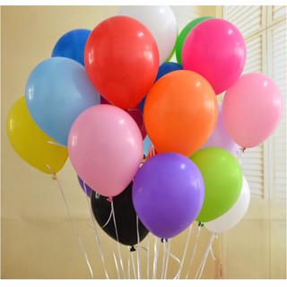 (XẢ KHO) Túi 10q BÓNG CAO SU TRÒN 12INCHES 30CM LOẠI DÀY ĐẸP 2.8G, BONG BÓNG TRÒN MÀU SẮC TRANG TRÍ TIỆC