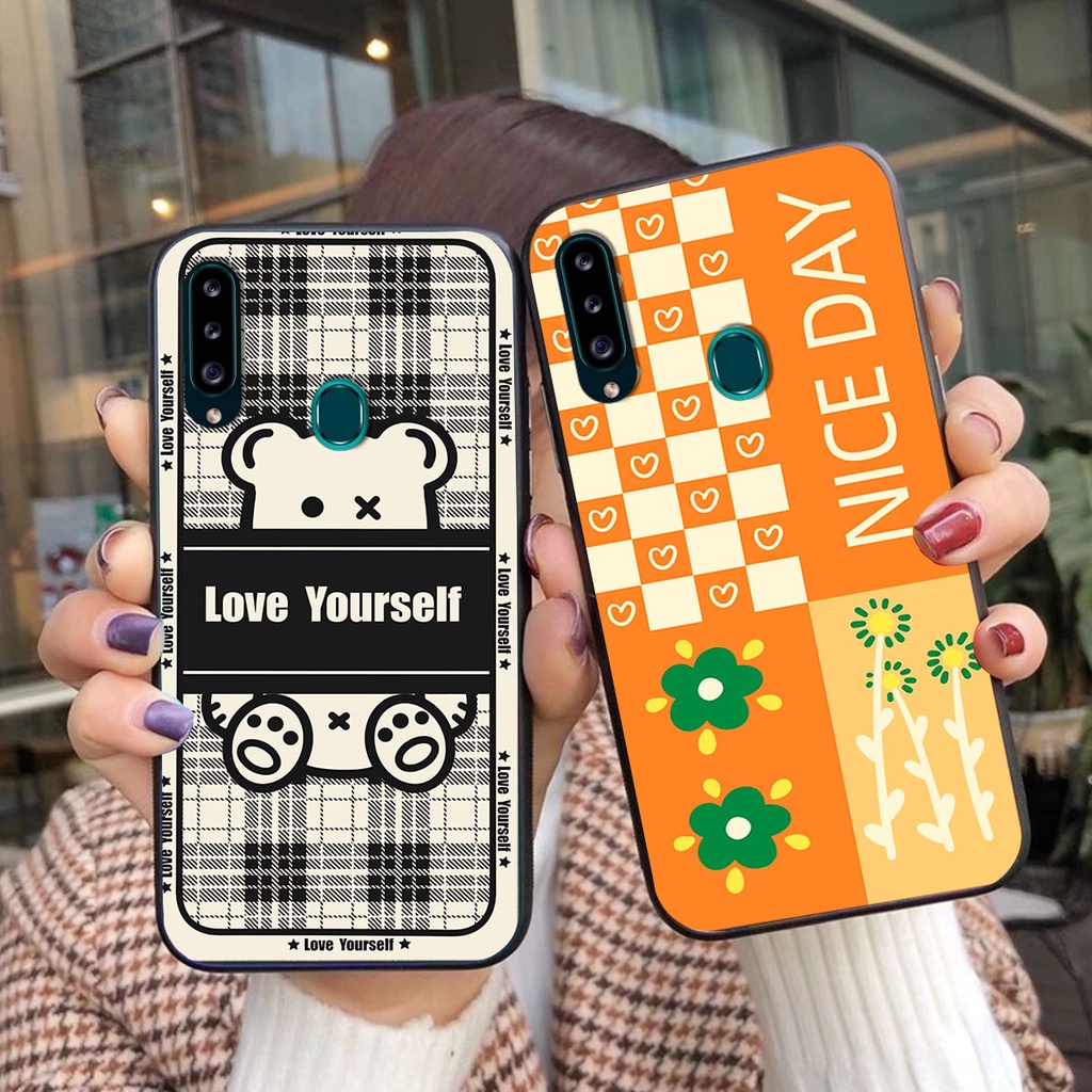 Ốp lưng Samsung A20S happy day, gấu bear dễ thương - BỀN - ĐẸP -BAO GIÁ TOÀN THỊ TRƯỜNG