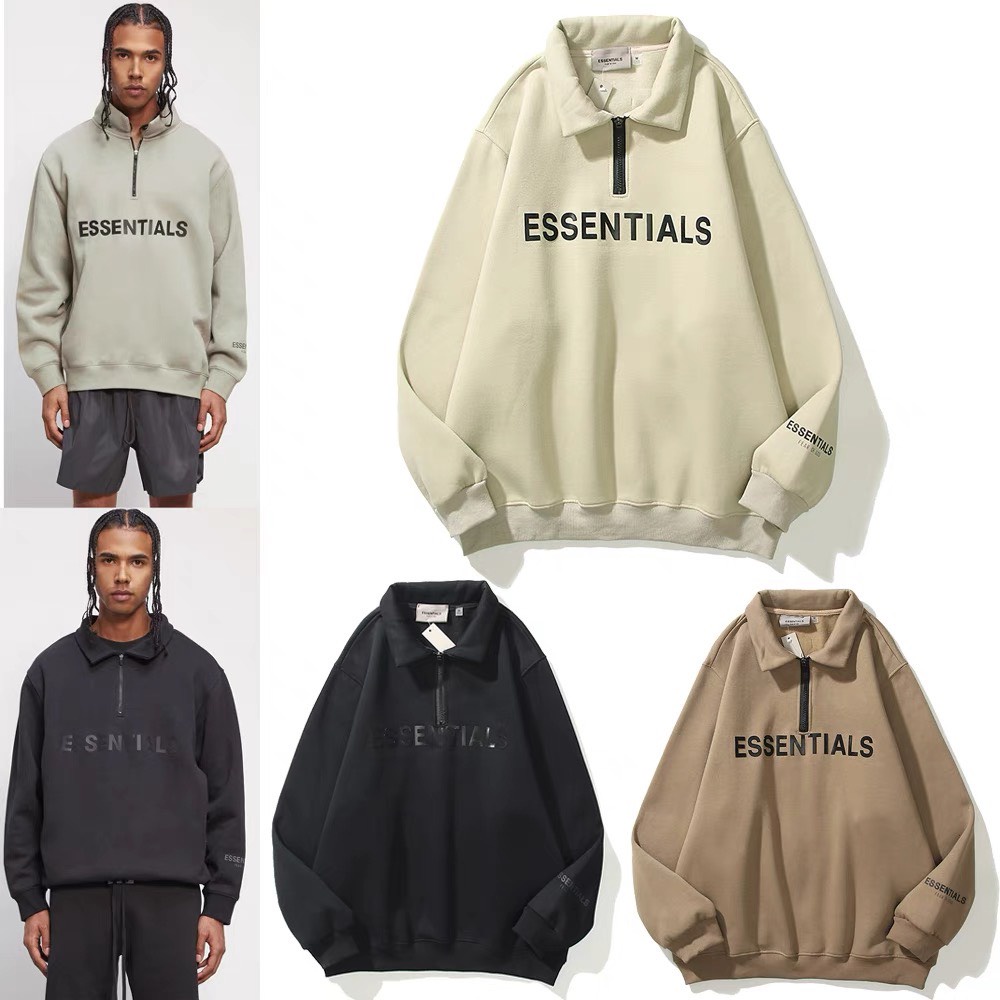 Áo Half zip Sweater Essential Thiết Kế SuzaSport - Áo halfzip unisex form rộng, nỉ bông cao cấp