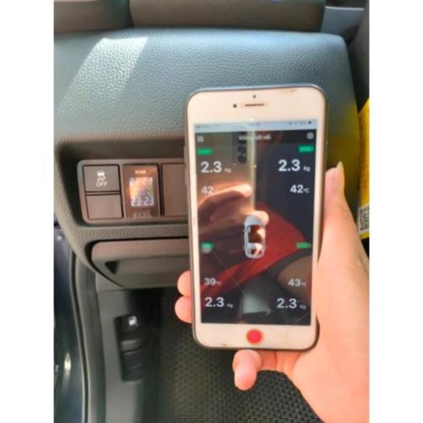 Bộ hiển thị áp suất lốp Ellisafe C397 lắp lỗ chờ cho xe Honda hiển thị và cài đặt trên điện thoại-BH 3 năm