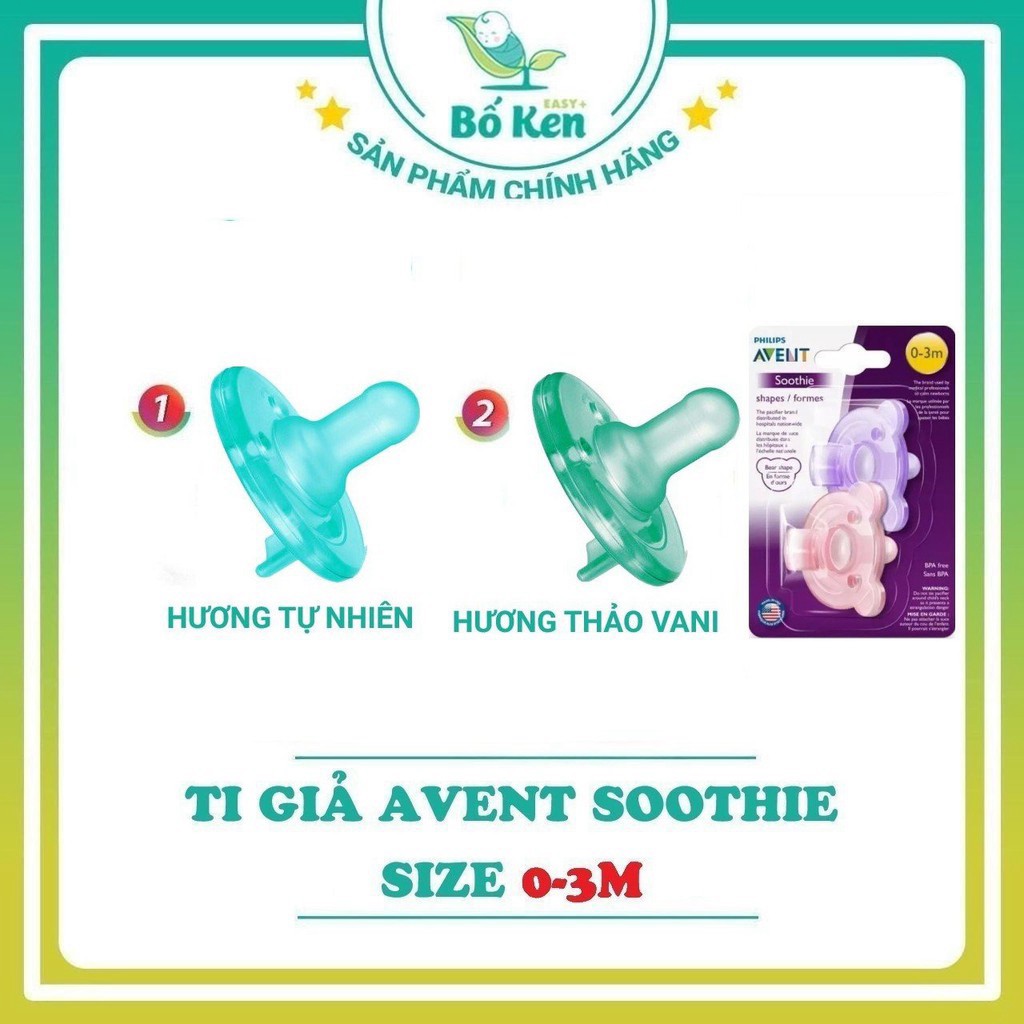 tuan105 Shop Bố Ken TI NGẬM AVENT SOOTHIE CHỐNG VẨU [ HÀNG CHUẨN USA] tuan105