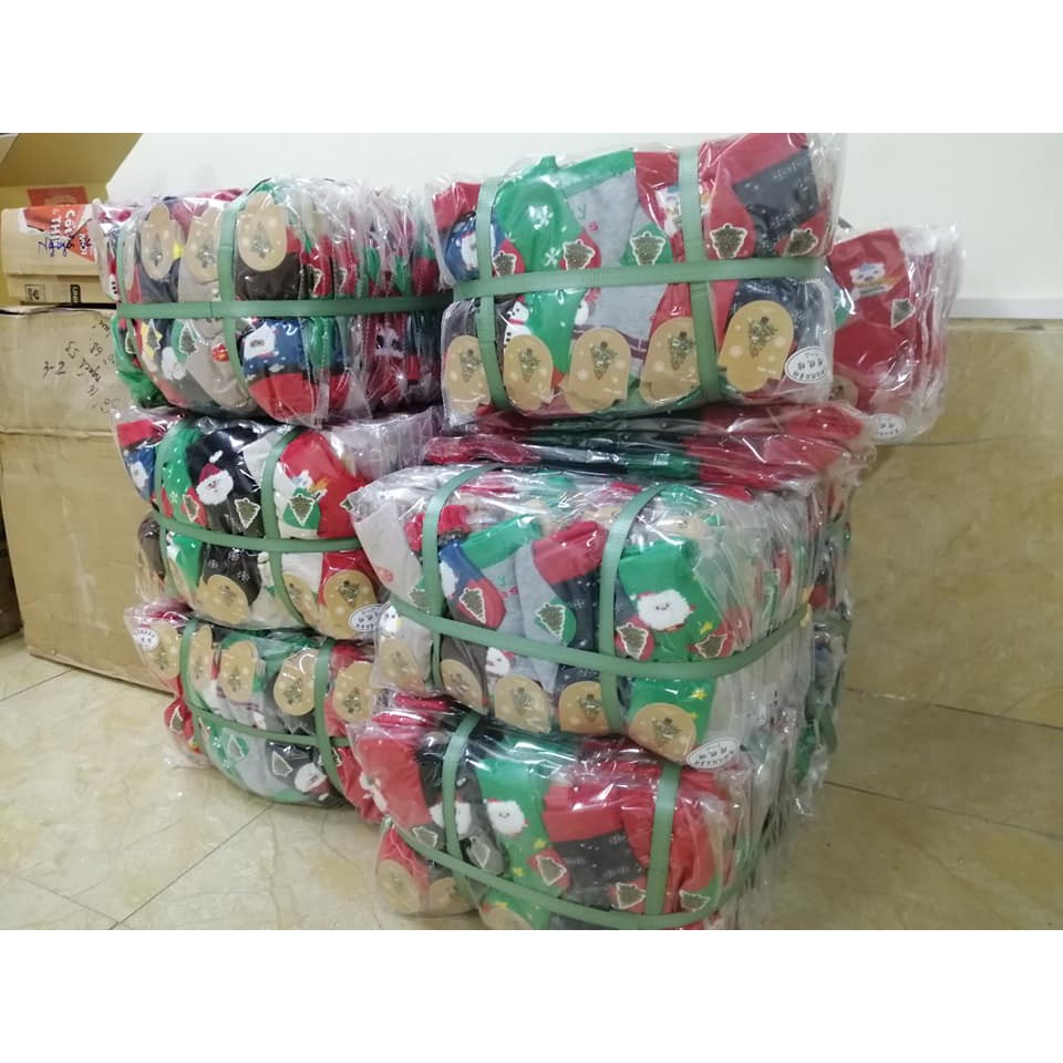 [Giá Sỉ] Combo 1 Hộp đựng quà + 1 đôi tất NOEL Kute cho bé