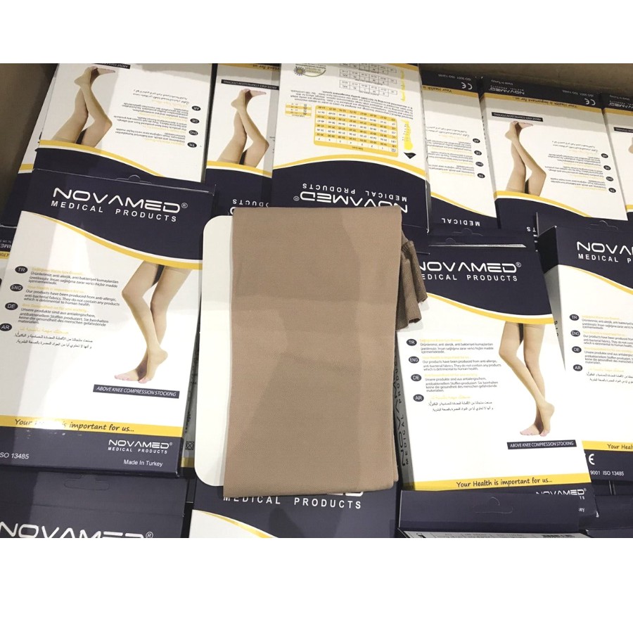 (Sale lẻ size) Vớ y khoa chống suy giãn tĩnh mạch Novamed Thổ Nhỹ Kỳ (vớ dài)