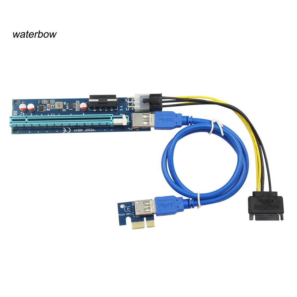 ww U40 Wear-resistant 6Pin/4Pin Interface 30cm USB 3.0 PCI-E Express 1x To 16x Extender Riser Card Adapter