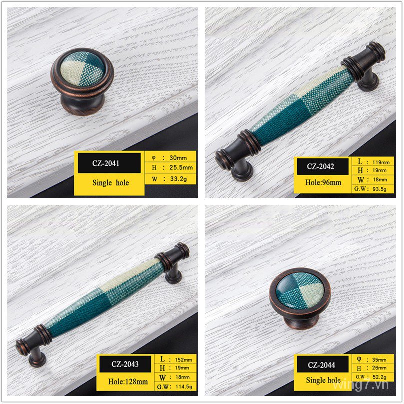 Tay Nắm Cửa Bằng Gốm Phong Cách Châu Âu