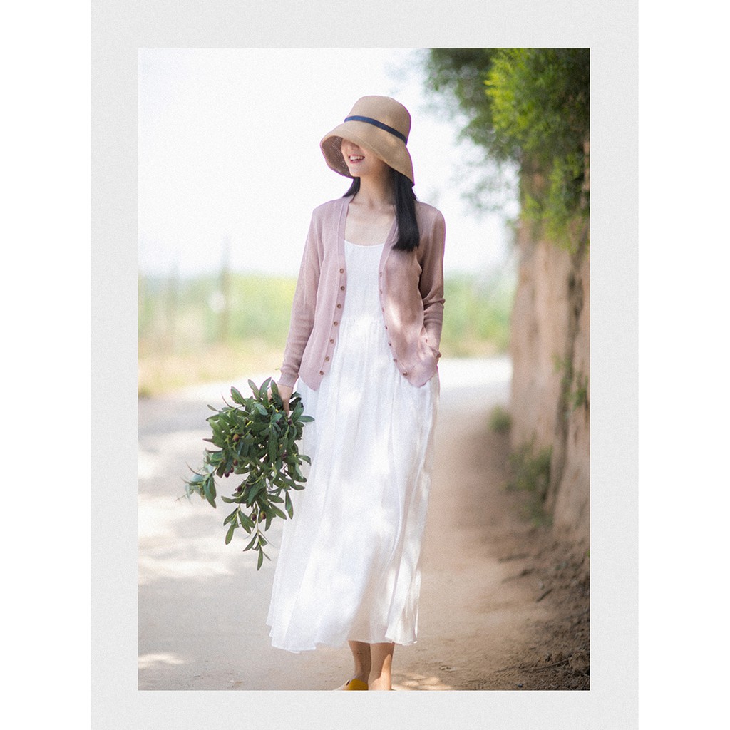 VÁY MAXI HAI DÂY TRẮNG