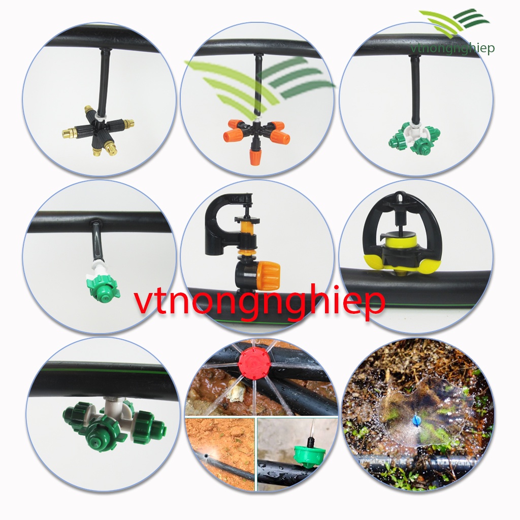 Co nối ống LDPE 16mm, 20mm, 25mm, dùng trong hệ thống tưới tự động, tưới nhỏ giọt, tưới gốc cây ăn trái