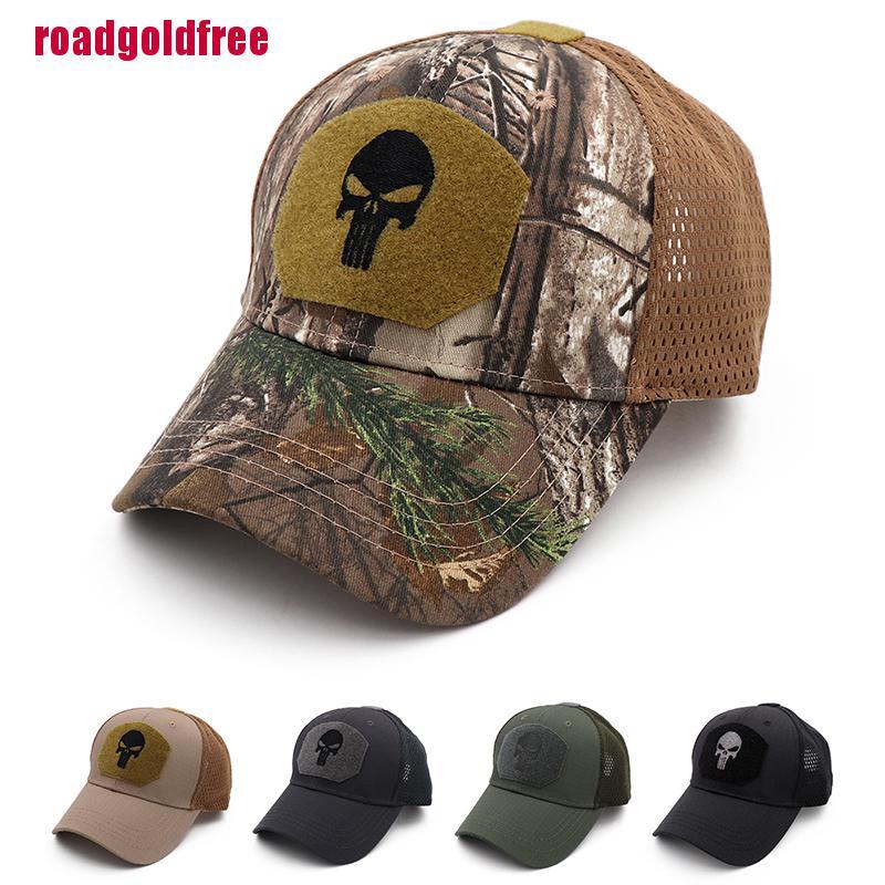 [rgfreeVN]Skull Baseball Cap Sunscreen Hat Camouflage Military Army Airsoft Fishing Hat
