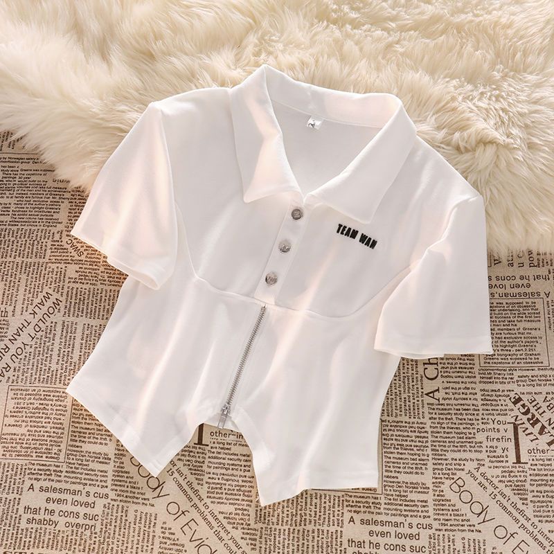 Set Áo Thun Ngắn Tay + Quần Jeans Lưng Cao Thời Trang Hè Hàn Quốc Mới 2022 Cho Nữ