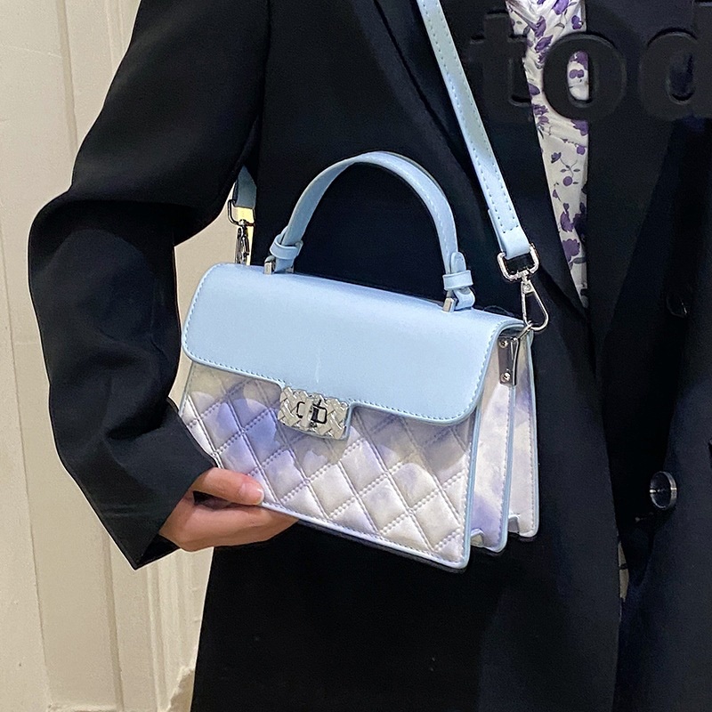 Túi Đeo Vai Màu gradient Họa Tiết Hình Thoi Thời Trang Cho Nữ