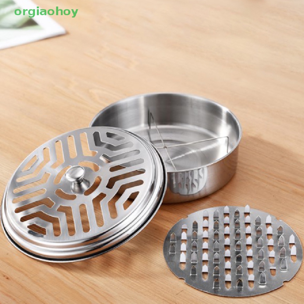 Khay Đựng Nhang Muỗi Hình Tròn Bằng Thép Không Gỉ Tiện Dụng