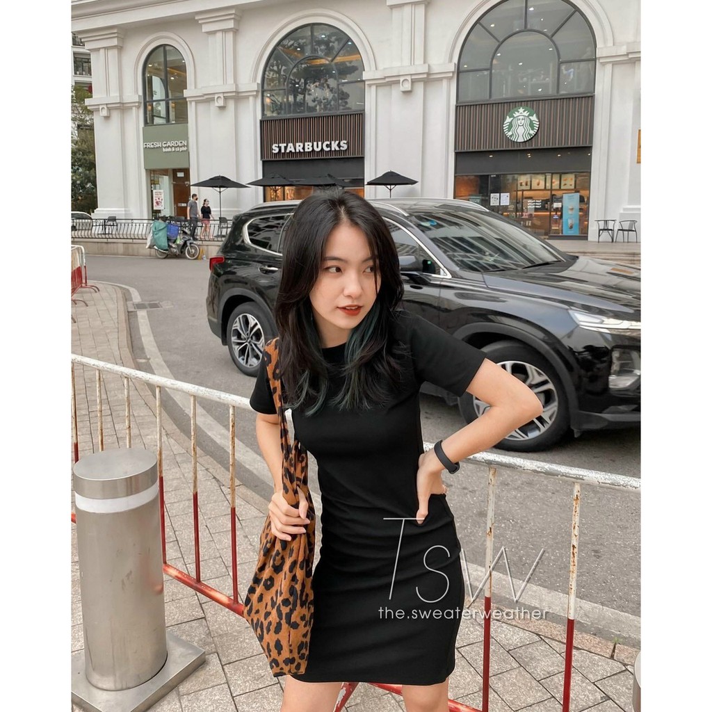 ĐẦM THUN BODY TD 2 MÀU XANH ĐEN | BigBuy360 - bigbuy360.vn