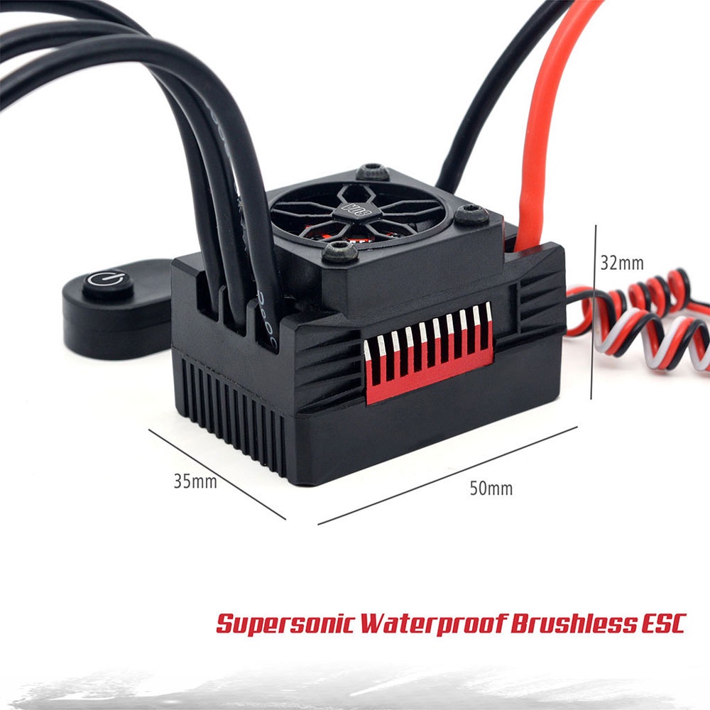 Động Cơ Không Chổi Than 45A 60A 80A ESC Chống Thấm Nước Với Động Cơ 5.8V / 5A BEC Cho Xe Hơi Điều Khiển Từ Xa 1: 10
