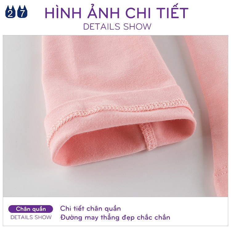 Quần legging cho bé 27HOME thun lửng chất cotton mềm mịn thoáng mát