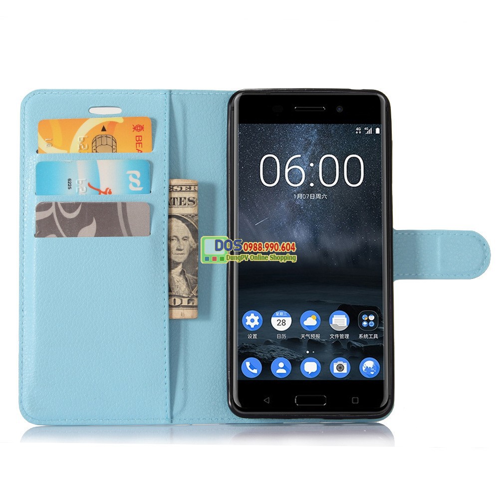 Bao da điện thoại nokia 6 quai cài