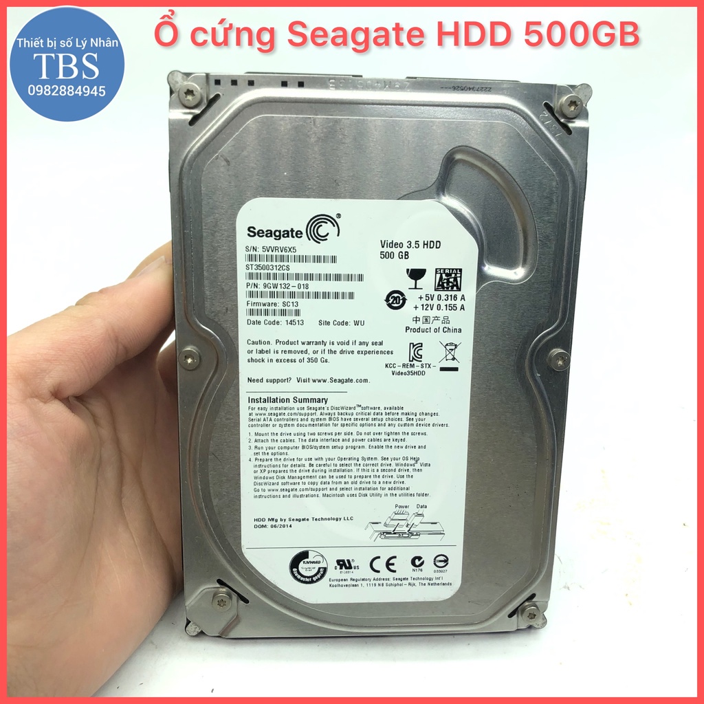 Ổ cứng Seagate HDD 500GB đã qua sử dụng