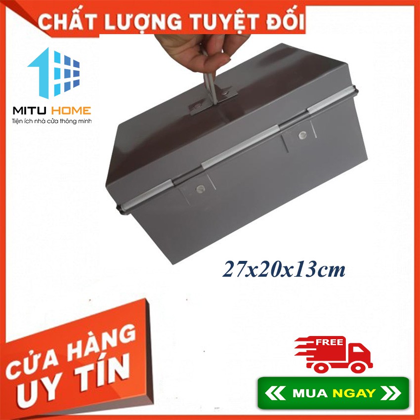 Hòm tôn đựng tiền, hòm tôn nhỏ kích thước 27x18cm - MITUHOME