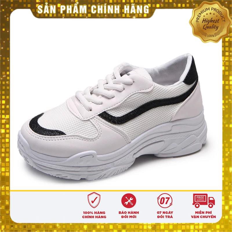 Giày Nữ Sneaker Choose Độn Đế Màu Trắng Mẫu Mới Mùa Hè Phối Viền Phong Cách Mới G29K7