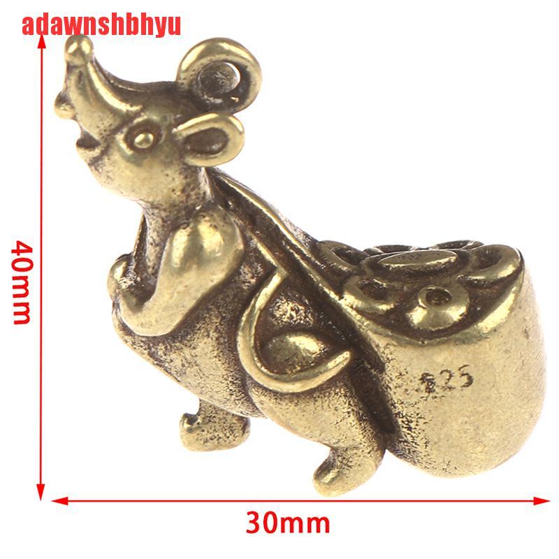 [adawnshbhyu]Solid Brass Figurine Of Mouse Rat Accessories Pendant Statue Mini Home Decor