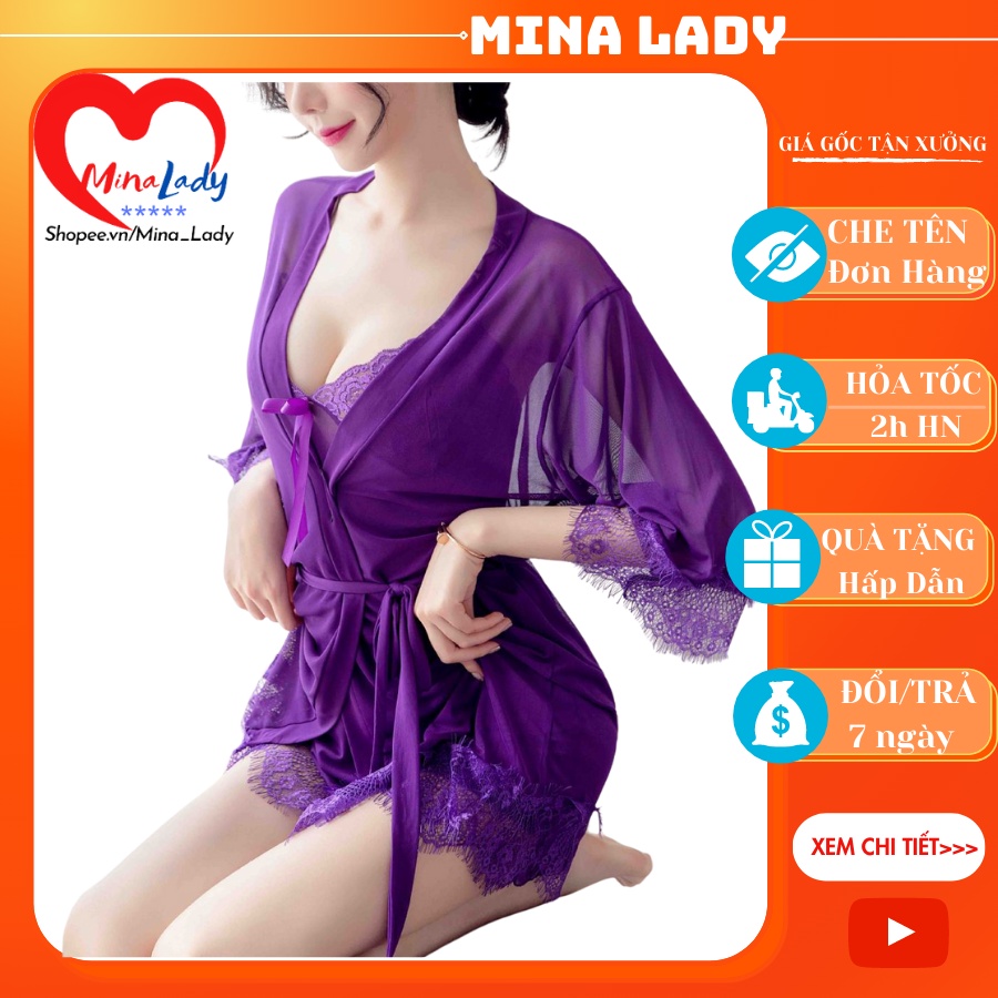 Sét Váy Ngủ Sexy Voan Ren Cao Cấp Và Áo Choàng Voan Lụa Xuyên Thấu Gợi Cảm Giá Rẻ Hàng Quảng Châu Cao Cấp Full Màu T