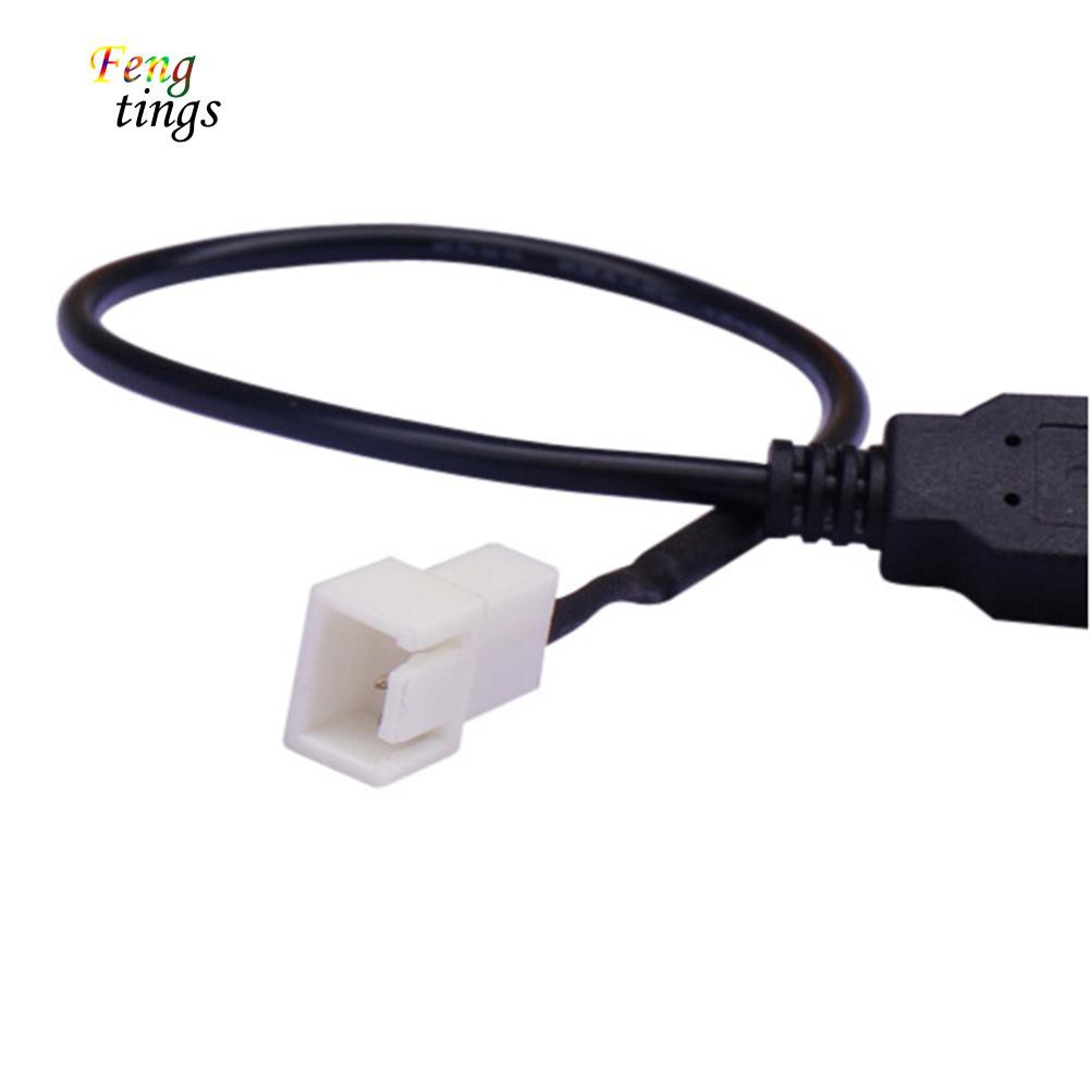 Dây cáp chuyển đổi USB A Male sang 2 pin cho quạt máy tính