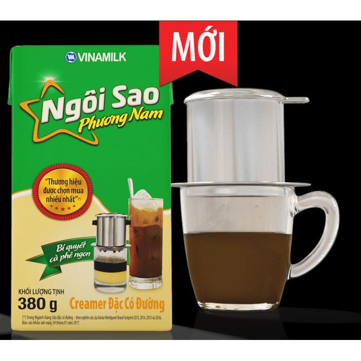 Sữa Đặc Ngôi Sao Phương Nam Xanh Lá Hộp Giấy 380G