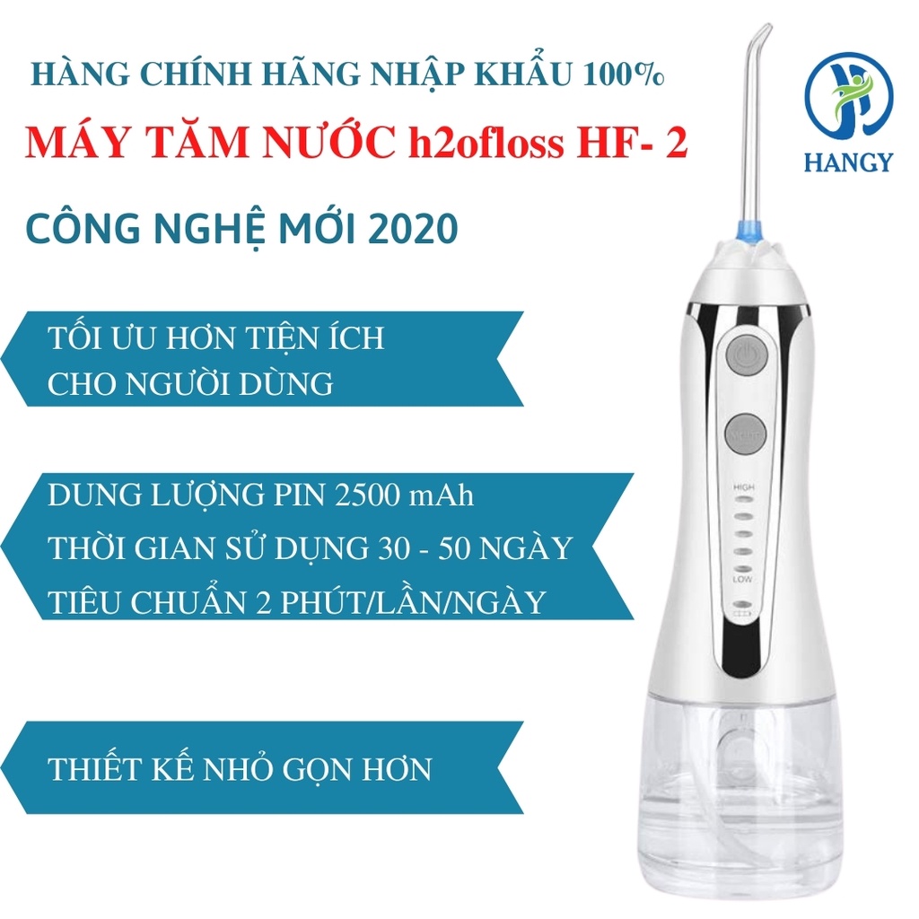 Combo máy tăm nước Hangy HF-2 và bàn chải điện đánh răng 3D LEYUYO HANGY