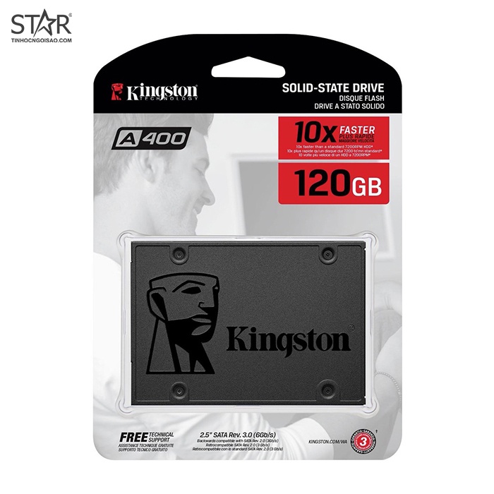 Ổ cứng SSD 120G Kingston A400 Sata III 6Gb/s TLC (SA400S37/120G)