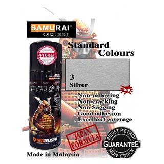 Chai sơn xịt sơn xe máy Samurai 3/124 màu bạc _ Silver