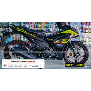 Tem trùm exciter 155 vàng đen, tem exciter155, team trùm ex 155, tem xe ex155 vàng đen